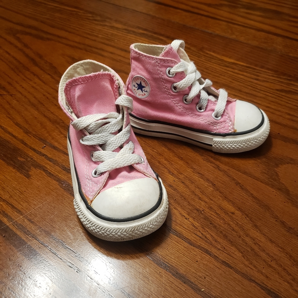 Converse Pink All Star High Tops Toddler Size 4